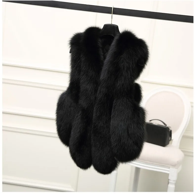 ZADORIN Autumn Winter Clothes Woman Fluffy Black White Faux Fur Coat Women V Neck Short Faux Fur Vest Top Jackets Veste Femme