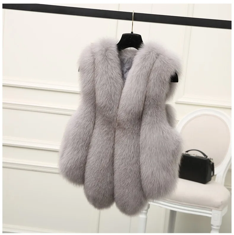 ZADORIN Autumn Winter Clothes Woman Fluffy Black White Faux Fur Coat Women V Neck Short Faux Fur Vest Top Jackets Veste Femme