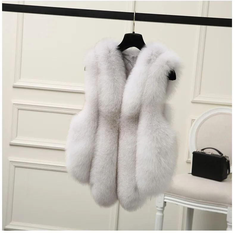 ZADORIN Autumn Winter Clothes Woman Fluffy Black White Faux Fur Coat Women V Neck Short Faux Fur Vest Top Jackets Veste Femme