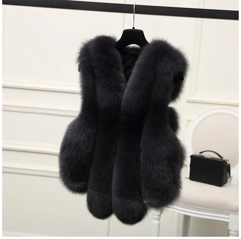 ZADORIN Autumn Winter Clothes Woman Fluffy Black White Faux Fur Coat Women V Neck Short Faux Fur Vest Top Jackets Veste Femme