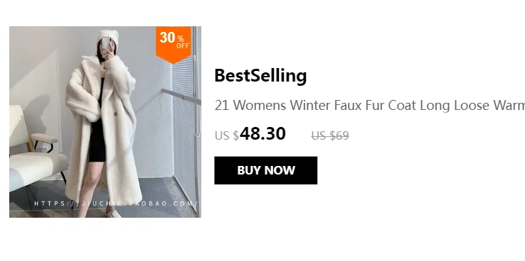2022 New Women Winter Warm Faux Fur Coat Thick Women Middle -Long Overcoat Turn Down Collar Women Warm Female Casaco Feminino