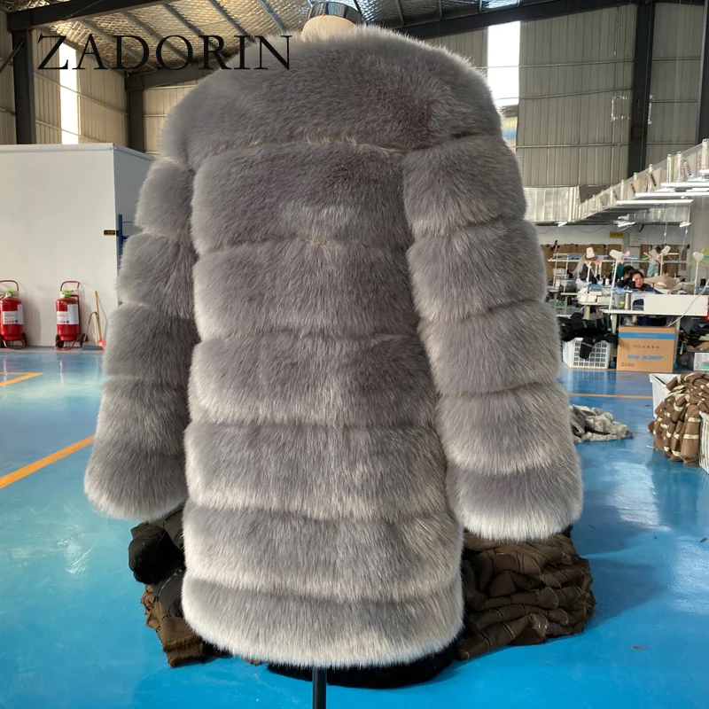 ZADORIN Winter New Long Furry Faux Fur Coat Jackets Woman Thick Warm Fluffy Faux Fur Jacket Causal Party Overcoat Streetwear