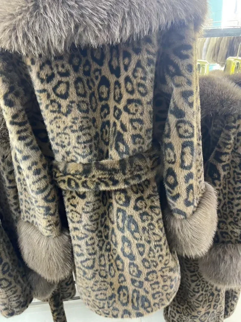 Luxury Vintage Faux Fur Coat Women Fur Collar Long Sleeve with Belt Oversized Fur Jacket Warm Thick Winter Cardigan Lady's Coats