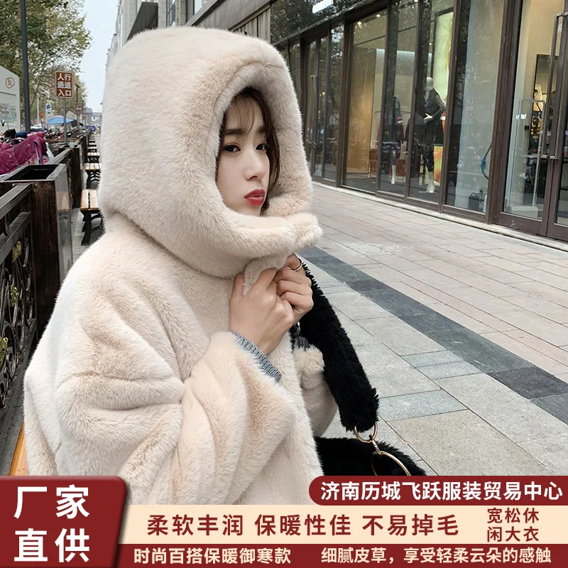 Women Faux Fur Maxi Jacket Thick Y2k Autumn Winter Maxi Coat Long Warm Luxury Belt Fur Black Parkas Bontjas Furry Outerwear