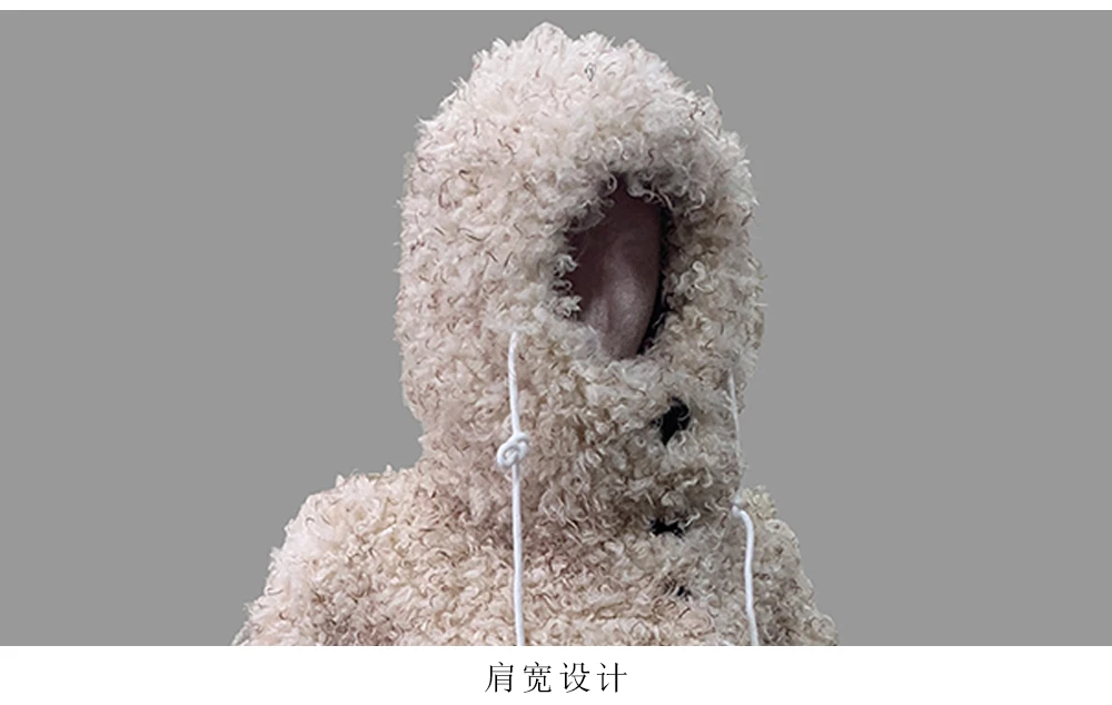 Nerazzurri Winter Short Oversized Thick Warm Shaggy Fuzzy Faux Mongolian Fur Coat Women Luxury Clothes 2026 Fluffy Hooded Jacket