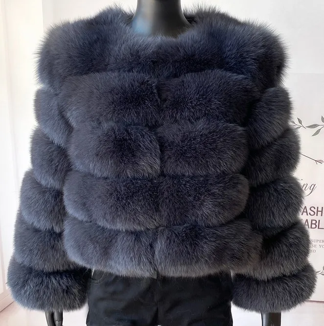 Fashion Short Faux Fox Fur Jacket for Women Winter Multi Color Thick Warm Long Sleeve Outerwear Woman Elegant Cozy Plush Jacket