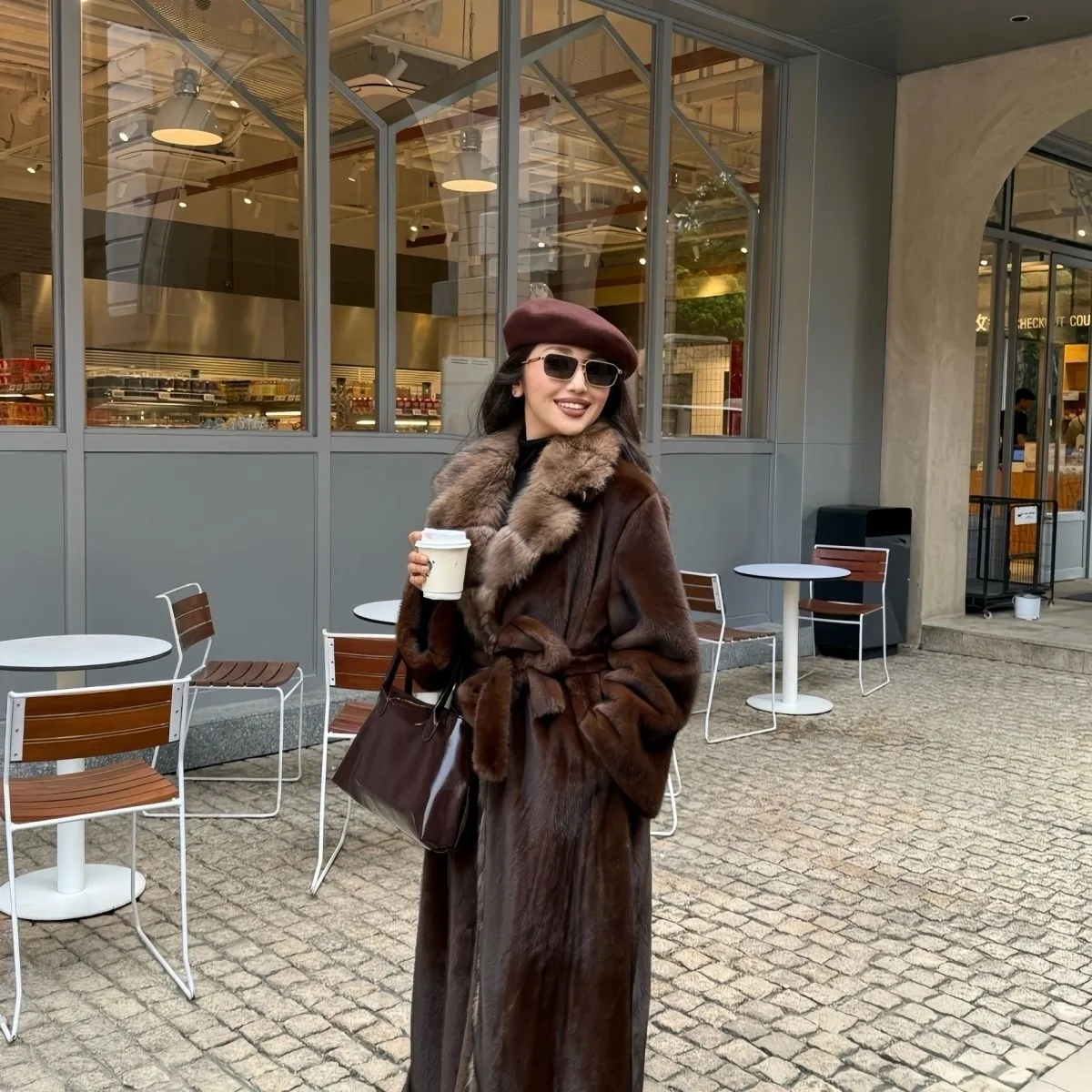 Winter Women High Quality Faux Fur Coat Luxury Long Fur Coat Lapel OverCoat Thick Warm Plus Size Female Plush Coats