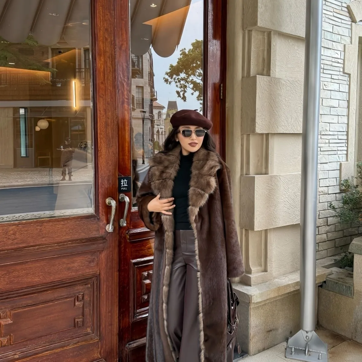 Winter Women High Quality Faux Fur Coat Luxury Long Fur Coat Lapel OverCoat Thick Warm Plus Size Female Plush Coats