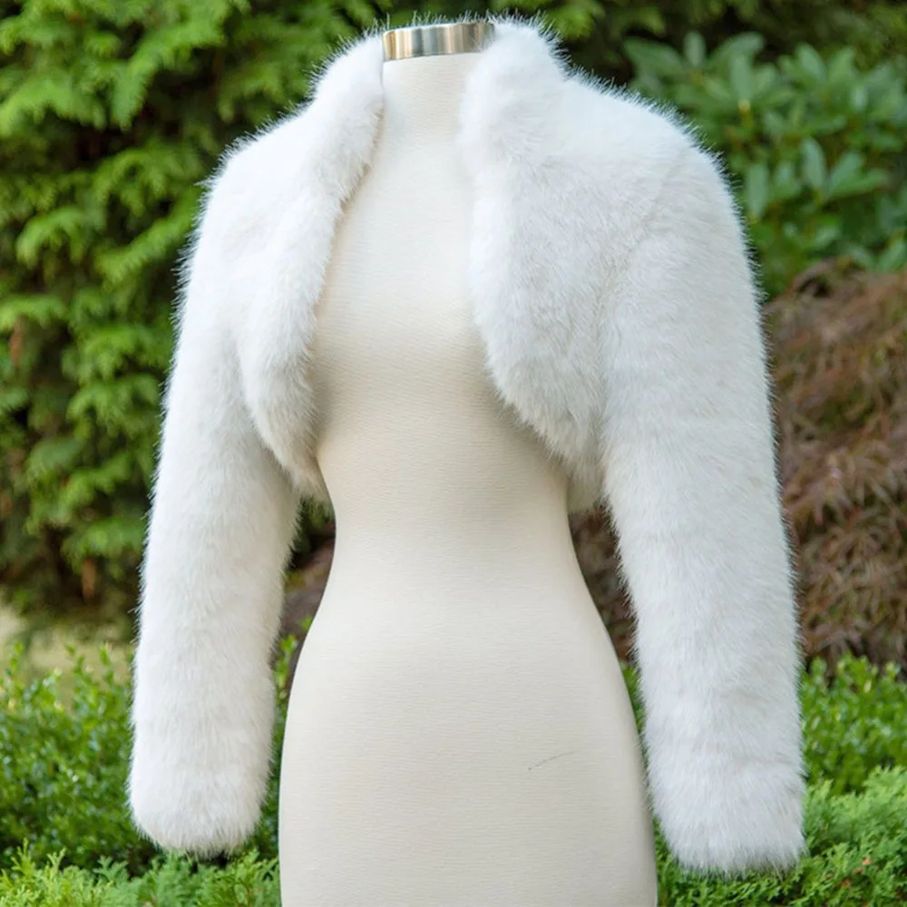 Women Faux Fur Women Coats Solid Jackets Round Collar Long Sleeve Open Stitch Loose Fit Thick Warm Fur Casual 2026 Autumn Winter