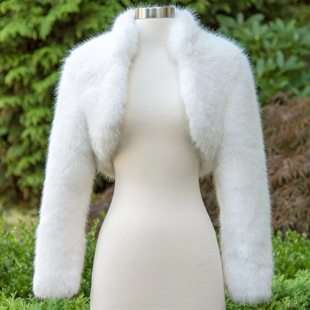 Women Faux Fur Women Coats Solid Jackets Round Collar Long Sleeve Open Stitch Loose Fit Thick Warm Fur Casual 2026 Autumn Winter