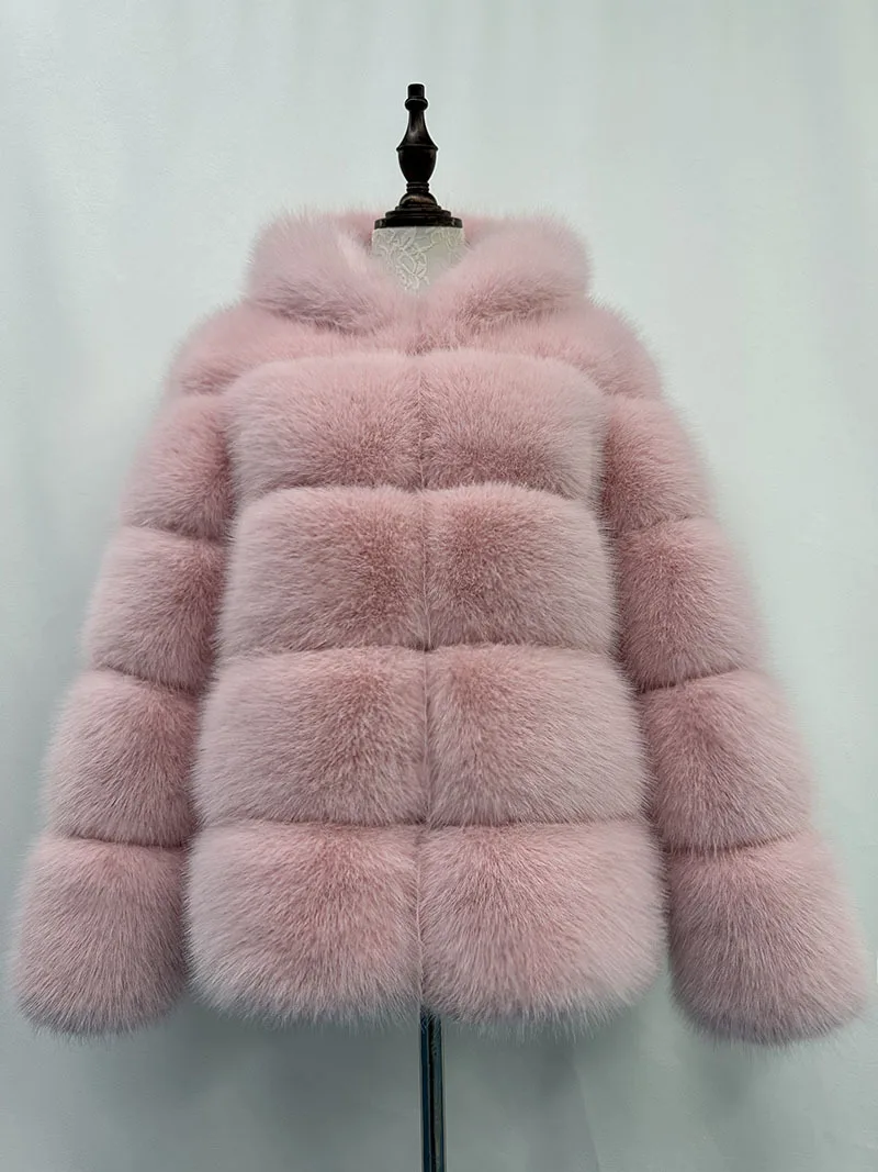 Women Hooded Thick Jackets Fur Faux Solid Zipper Coat Long Sleeve Cardigan Spliced Hoodies Warm Streetwear Coats Winter