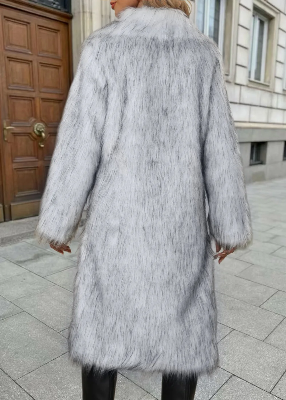 Women Faux Fox Fur Coat Long Fur Jacket Long Sleeve Turn Down Collar Open Stitch Thick Warm Fur Loose Casual 2025 Autumn Winter
