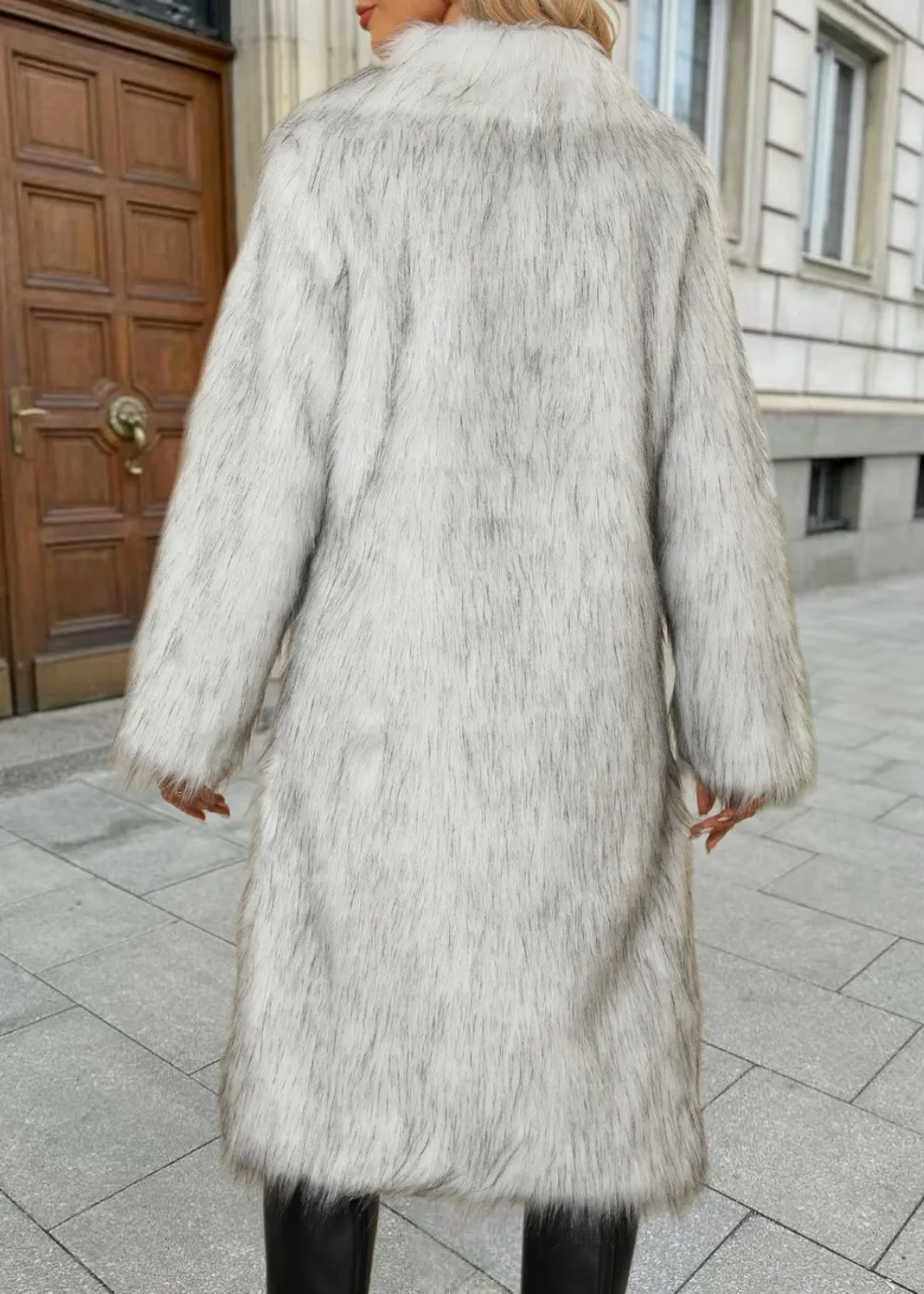 Women Faux Fox Fur Coat Long Fur Jacket Long Sleeve Turn Down Collar Open Stitch Thick Warm Fur Loose Casual 2025 Autumn Winter