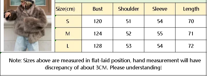 Women's Faux Fur Short Jacket Elegant Fashion Stand Collar Single Breasted Loose Coats 2025 Lady New Daily High Street Jackets
