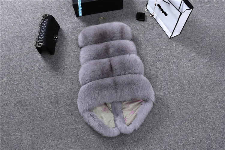ZADORIN New Luxury Faux Fox Fur Vest Women Furry Short Faux Fur Vests Fur Gilet Fourrure Autumn Winter Faux Fur Coats Overcoat