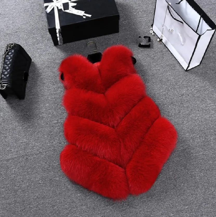 ZADORIN New Luxury Faux Fox Fur Vest Women Furry Short Faux Fur Vests Fur Gilet Fourrure Autumn Winter Faux Fur Coats Overcoat