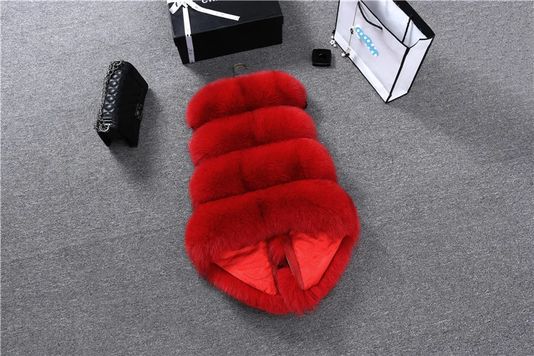 ZADORIN New Luxury Faux Fox Fur Vest Women Furry Short Faux Fur Vests Fur Gilet Fourrure Autumn Winter Faux Fur Coats Overcoat