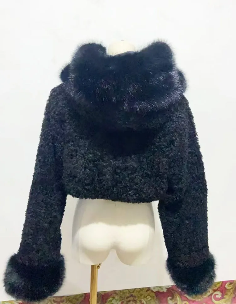 ZADORIN High Quality Faux Fur Coats Hooded Cropped White Black Faux Fur Coat Woman Clothing Fluffy Fur Jacket Winter Outerwears