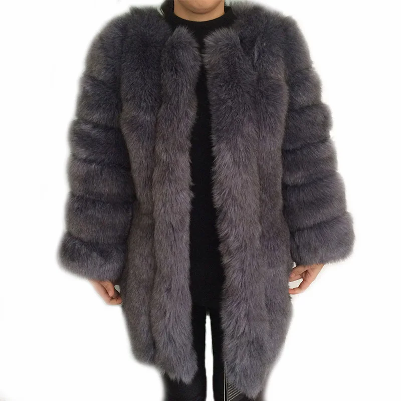 HJQJLJLS 2022 Winter New Fashion Women Long Faux Fur Coat Female Fuzzy Fur Coat Winter Thick Warm Fluffy Artificial Fur Jacket