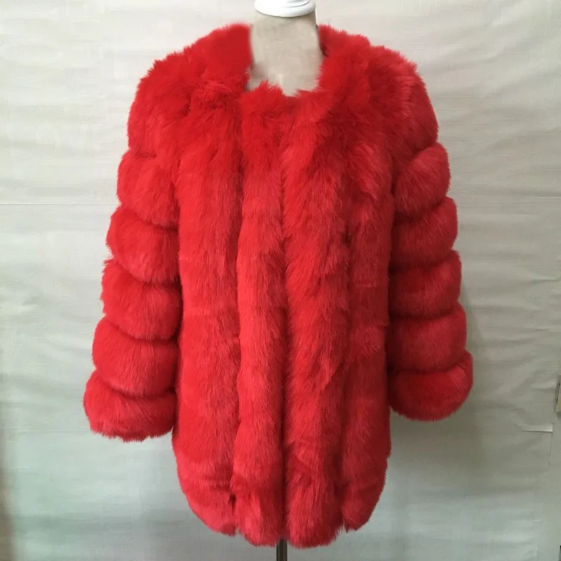 HJQJLJLS 2022 Winter New Fashion Women Long Faux Fur Coat Female Fuzzy Fur Coat Winter Thick Warm Fluffy Artificial Fur Jacket