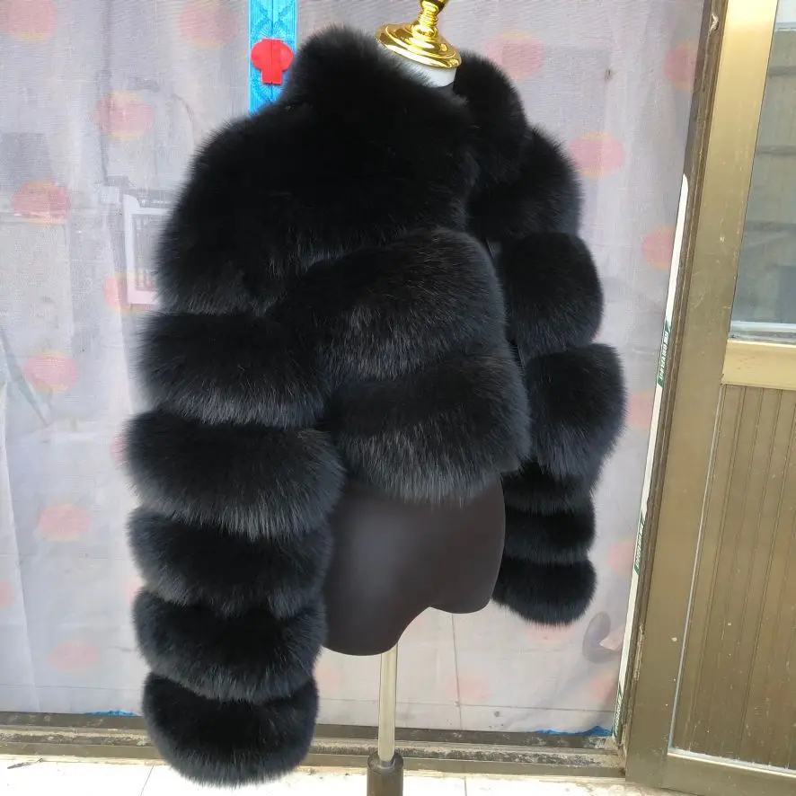 Women Faux Fur Coat Short Coats Stand Collar Zipper Jackets Open Stitch Warm Thick Elegant Splice Autumn Winter Furry Outerwear
