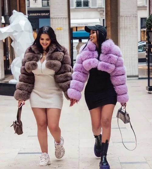 Women Faux Fur Coat Short Coats Stand Collar Zipper Jackets Open Stitch Warm Thick Elegant Splice Autumn Winter Furry Outerwear