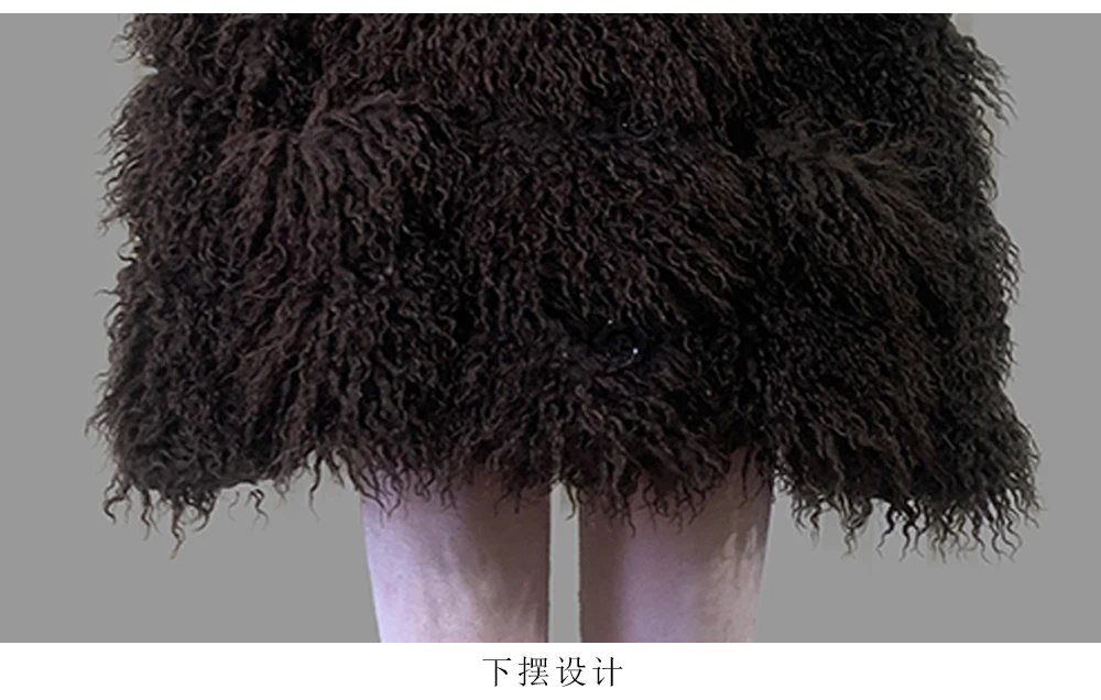 Nerazzurri Winter Short Oversized Warm Shaggy Fuzzy Striped Faux Mongolian Fur Coat Women High Quality Fluffy Hooded Jacket 2026