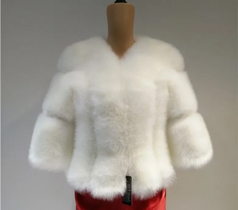 Winter Fur Coat Women Clothing Patchwork Faux Fur Jacket Luxury Brand Cropped Jackets Streetwear Warm Thick Short Tops New