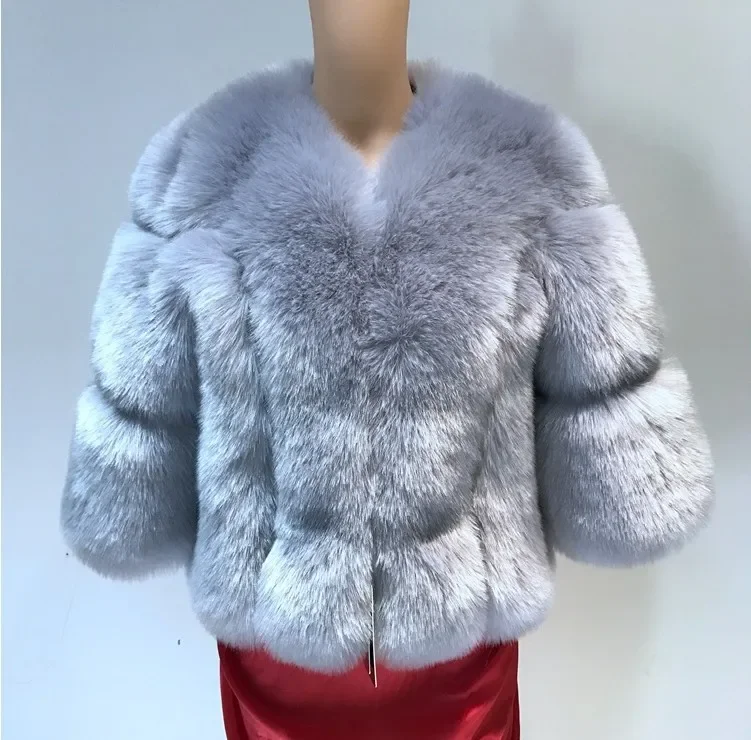 Winter Fur Coat Women Clothing Patchwork Faux Fur Jacket Luxury Brand Cropped Jackets Streetwear Warm Thick Short Tops New
