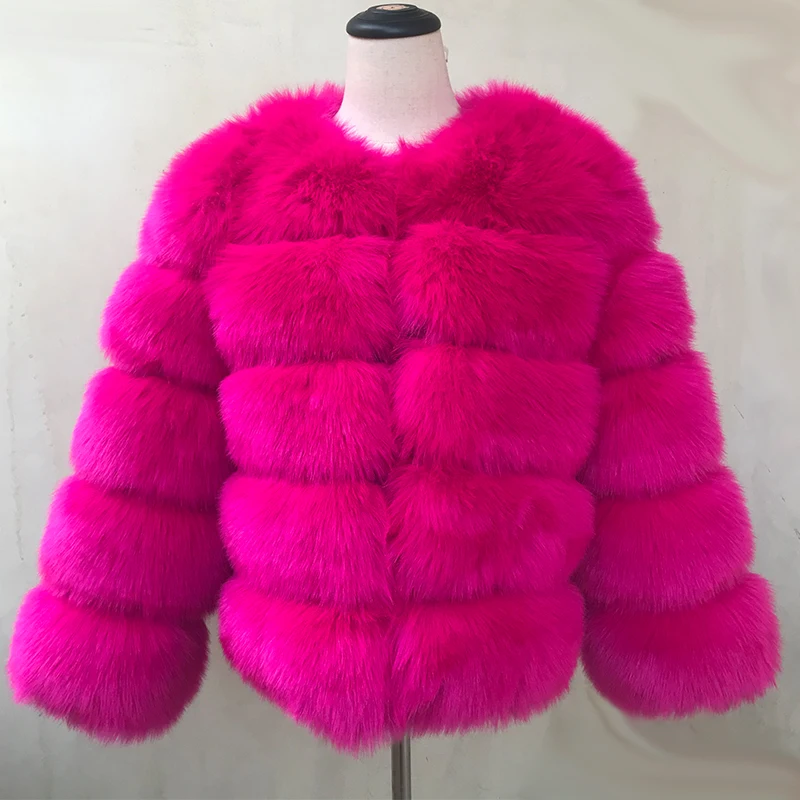 HJQJLJLS 2023 Winter New Fashion Women Faux Fur Coat Female Black Elegant Fluffy Thick Warm Artificial Fox Fur Jacket Outerwear