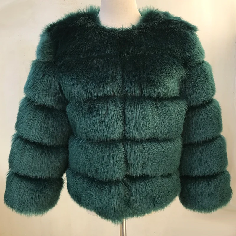 HJQJLJLS 2023 Winter New Fashion Women Faux Fur Coat Female Black Elegant Fluffy Thick Warm Artificial Fox Fur Jacket Outerwear