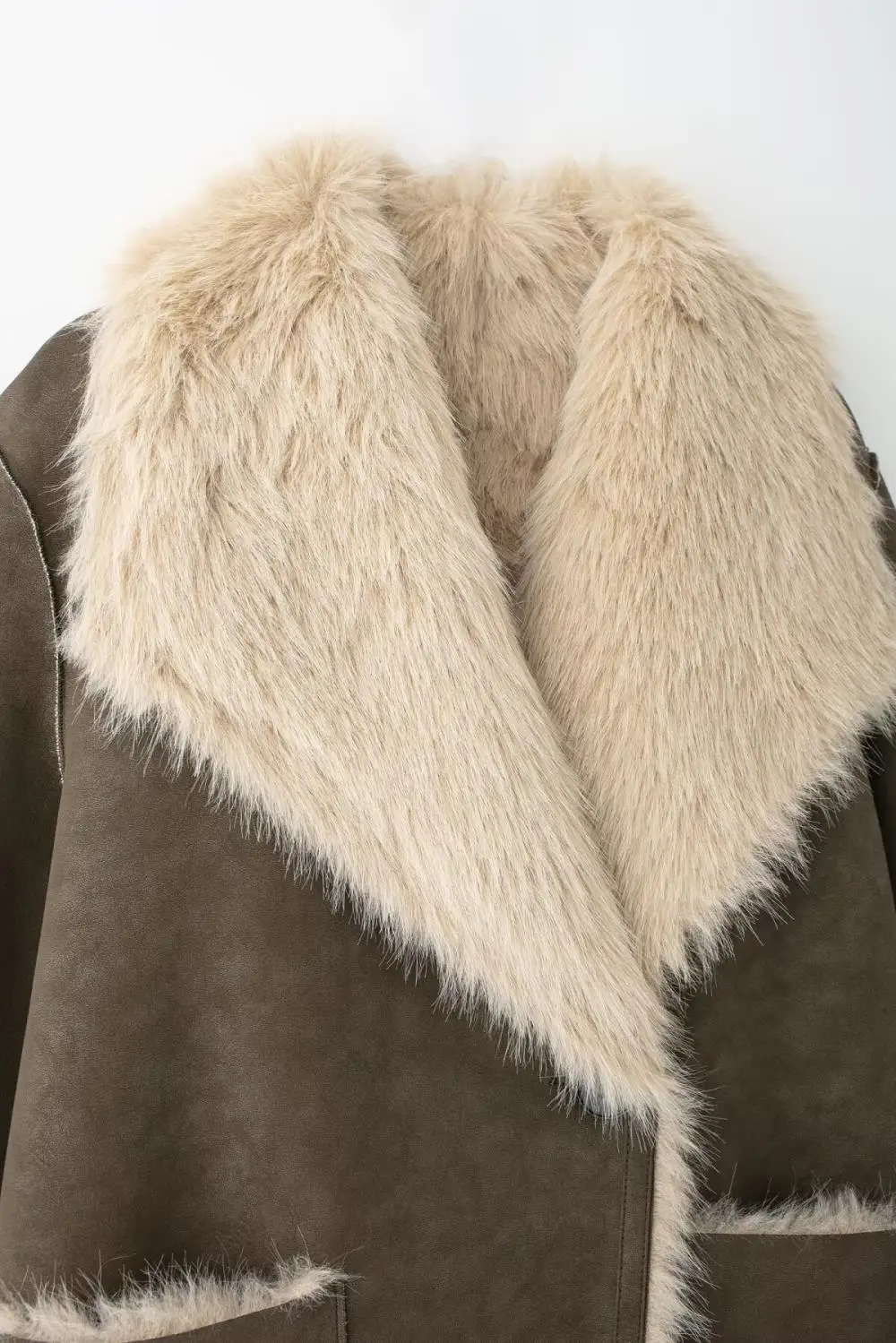 Women's Double-Sided Faux Fur Coat European And American Style Long Jacket for Autumn Winter New Fashion Item