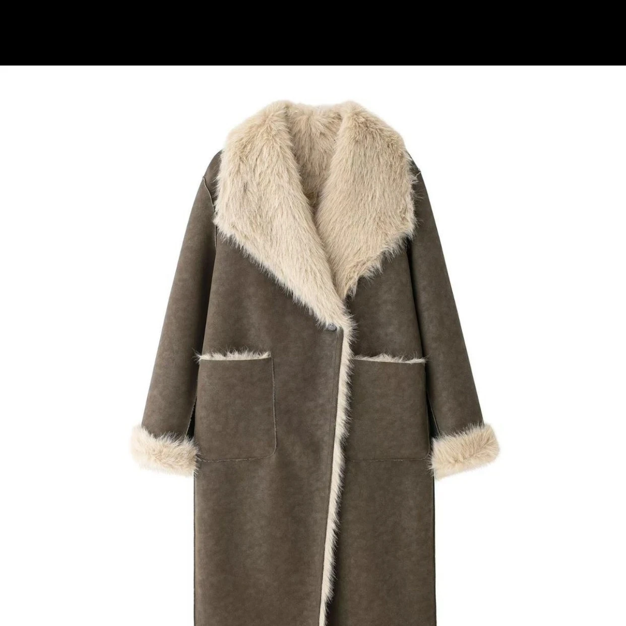 Women's Double-Sided Faux Fur Coat European And American Style Long Jacket for Autumn Winter New Fashion Item