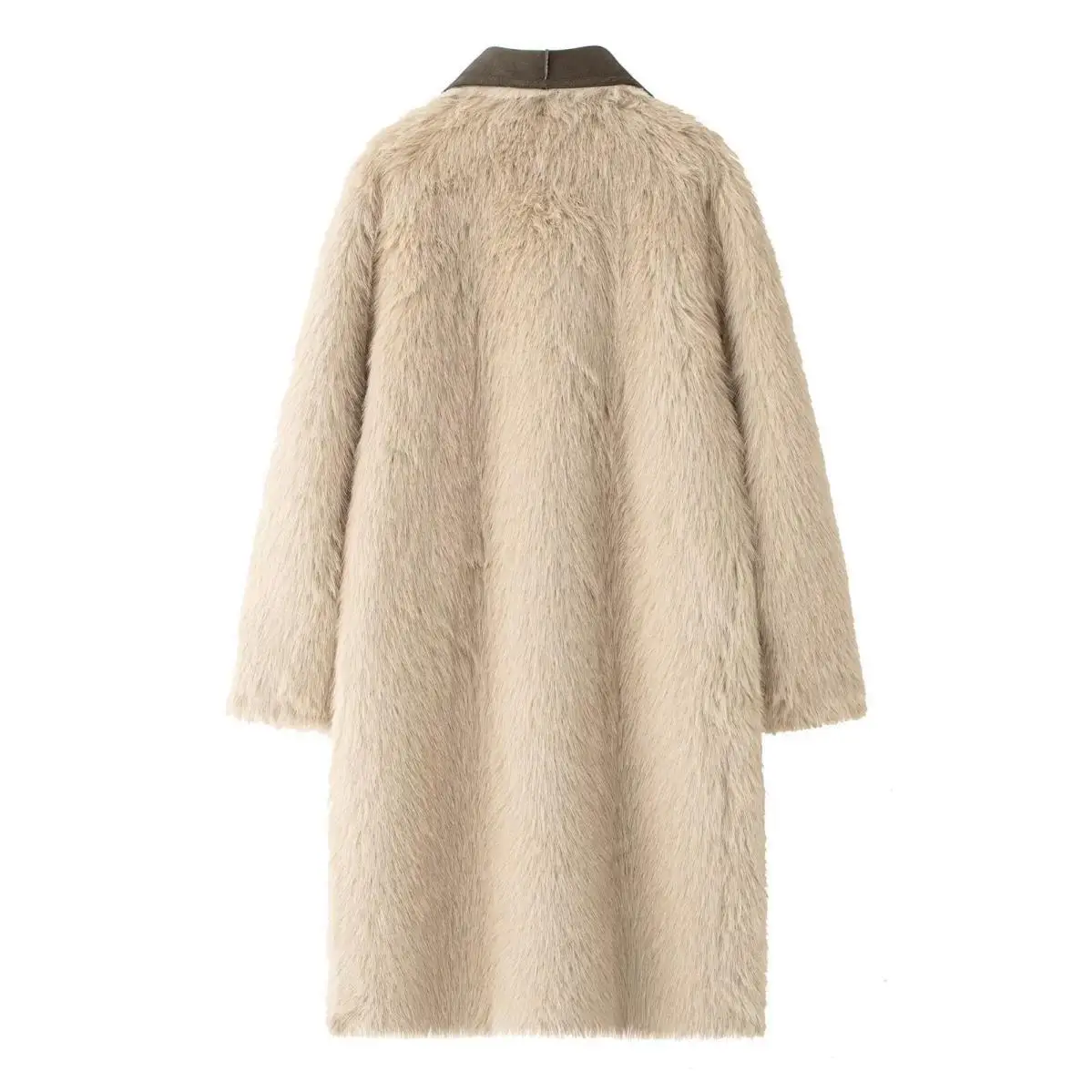 Women's Double-Sided Faux Fur Coat European And American Style Long Jacket for Autumn Winter New Fashion Item