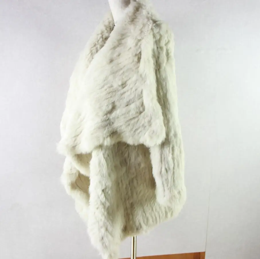 Women Fur Coats Colorful Real Rabbit Fur Coat Female Luxury Natural Knitted Rabbit Fur Winter Jacket 2019 New Fur Overcoat