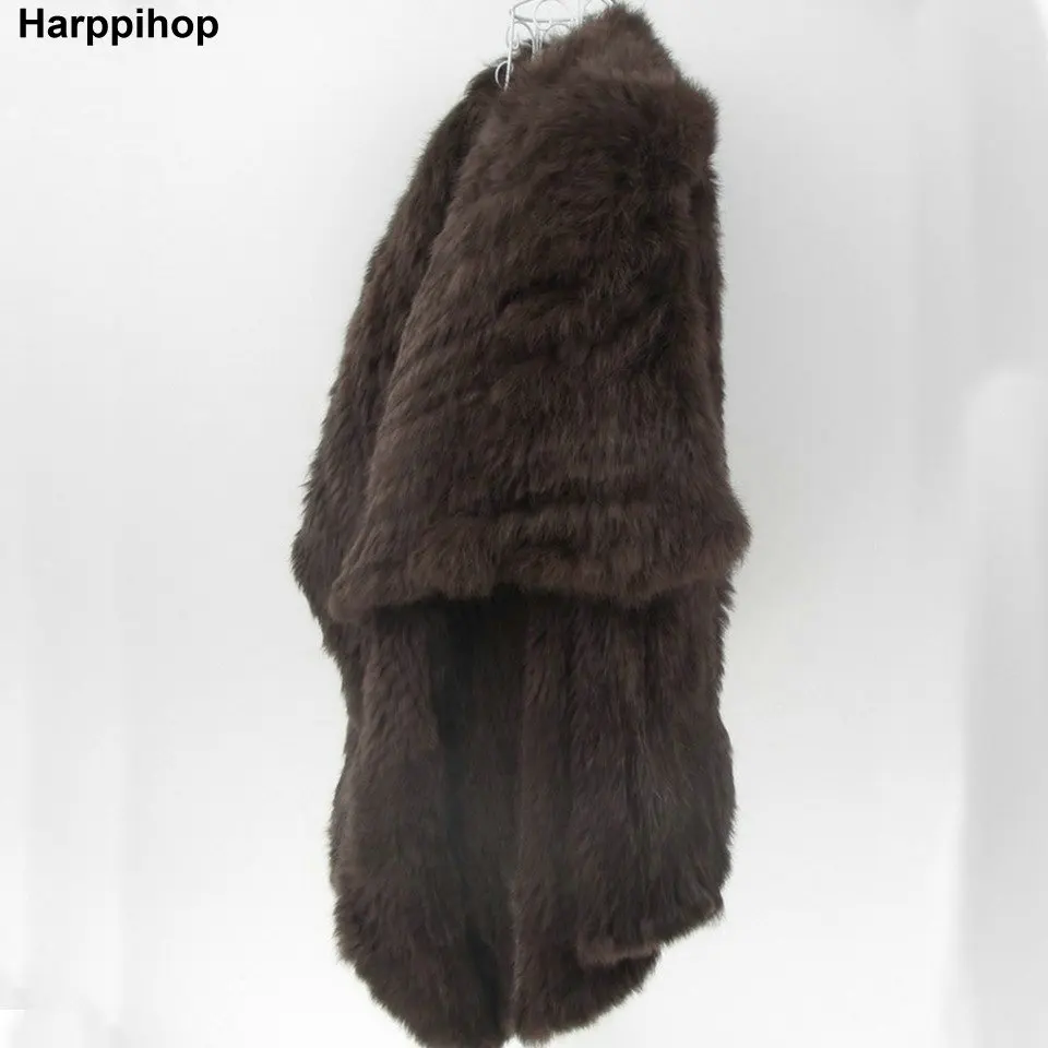 Women Fur Coats Colorful Real Rabbit Fur Coat Female Luxury Natural Knitted Rabbit Fur Winter Jacket 2019 New Fur Overcoat