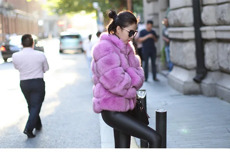 Women Faux Fur Fox Coats Short Coat Jackets Elegant Autumn Winter Jacket Furry Outerwear Elegant Splice Thick Warm Coffe Coats
