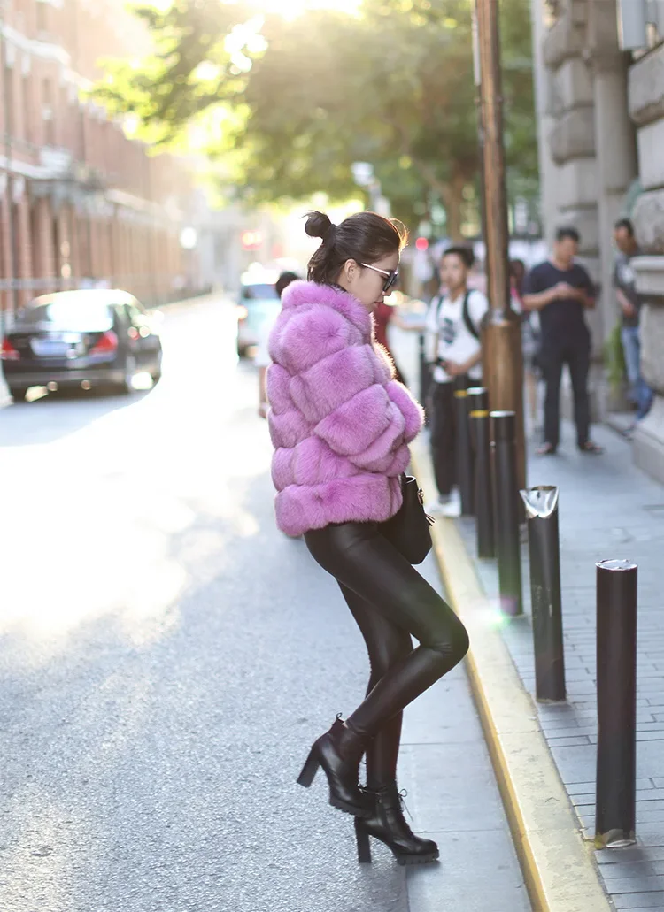 Women Faux Fur Fox Coats Short Coat Jackets Elegant Autumn Winter Jacket Furry Outerwear Elegant Splice Thick Warm Coffe Coats