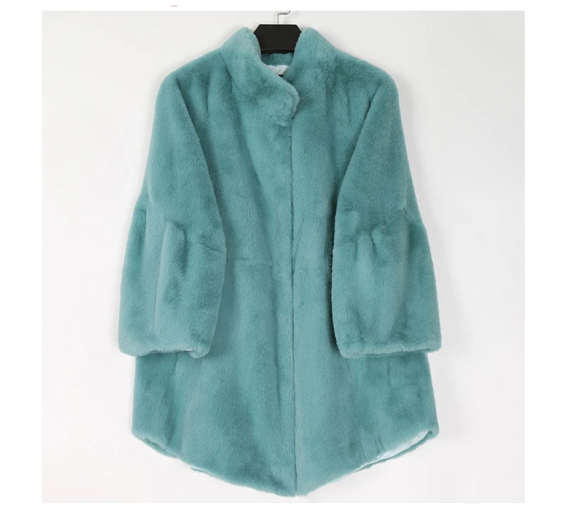 Nerazzurri Fluffy Loose Warm Soft White Faux Fur Coat with Flare Sleeve Furry Jacket 2022 Fashion Autumn Winter Women Clothes