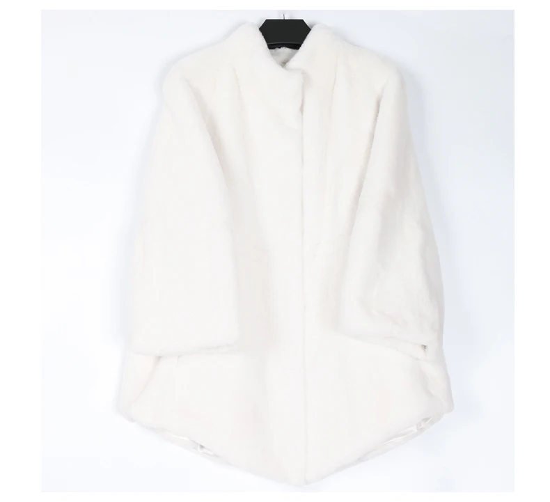 Nerazzurri Fluffy Loose Warm Soft White Faux Fur Coat with Flare Sleeve Furry Jacket 2022 Fashion Autumn Winter Women Clothes