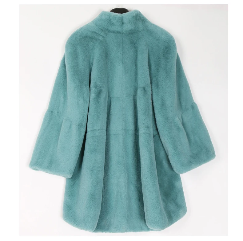 Nerazzurri Fluffy Loose Warm Soft White Faux Fur Coat with Flare Sleeve Furry Jacket 2022 Fashion Autumn Winter Women Clothes