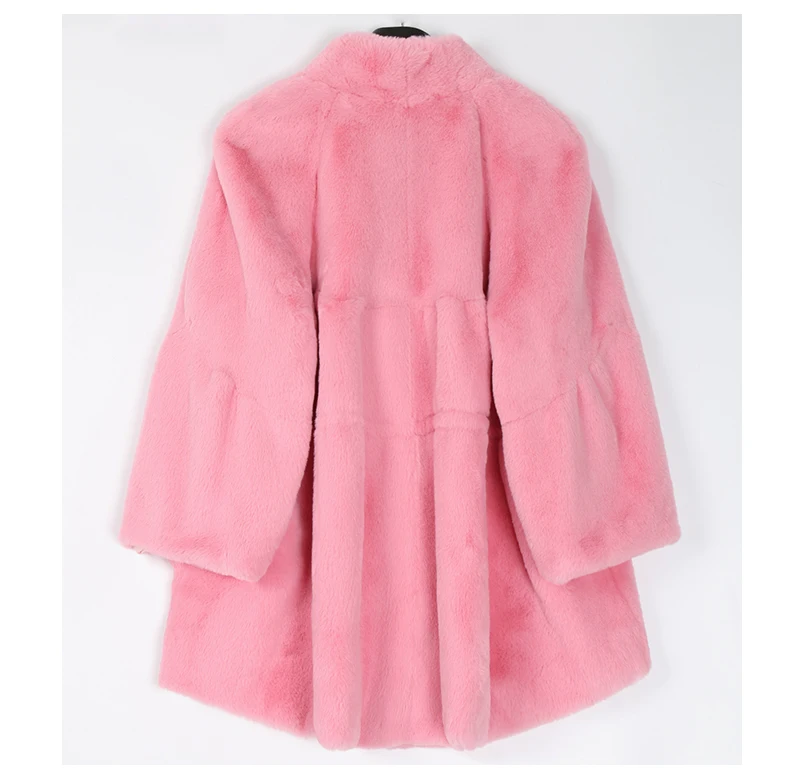 Nerazzurri Fluffy Loose Warm Soft White Faux Fur Coat with Flare Sleeve Furry Jacket 2022 Fashion Autumn Winter Women Clothes