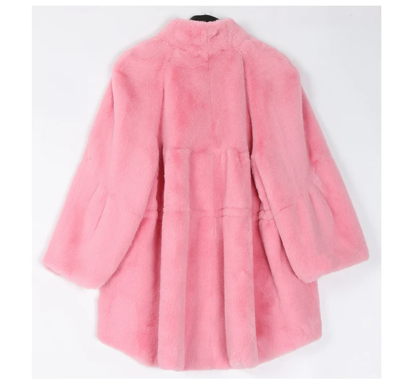 Nerazzurri Fluffy Loose Warm Soft White Faux Fur Coat with Flare Sleeve Furry Jacket 2022 Fashion Autumn Winter Women Clothes