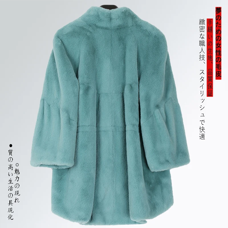 Nerazzurri Fluffy Loose Warm Soft White Faux Fur Coat with Flare Sleeve Furry Jacket 2022 Fashion Autumn Winter Women Clothes