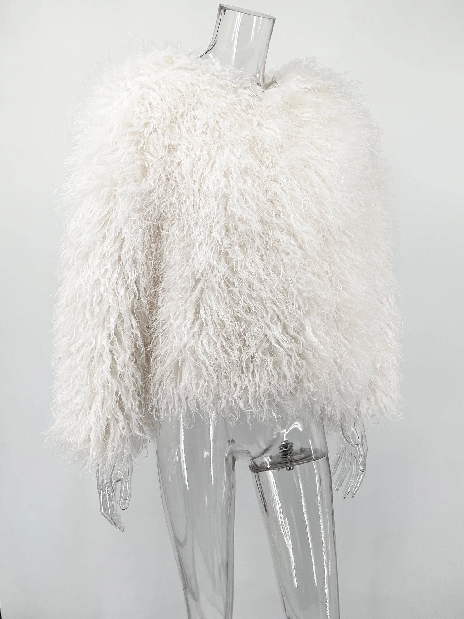 Tossy Female Fluffy Faux Fox Fur Jacket Overcoat Winter Loose Luxury Long Sleeve High Waist Patchwork Coat Women's Outwear 2025