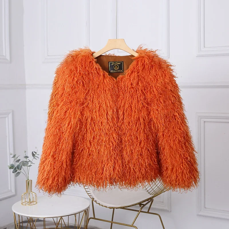 Tossy Female Fluffy Faux Fox Fur Jacket Overcoat Winter Loose Luxury Long Sleeve High Waist Patchwork Coat Women's Outwear 2025