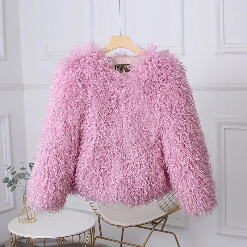 Tossy Female Fluffy Faux Fox Fur Jacket Overcoat Winter Loose Luxury Long Sleeve High Waist Patchwork Coat Women's Outwear 2025