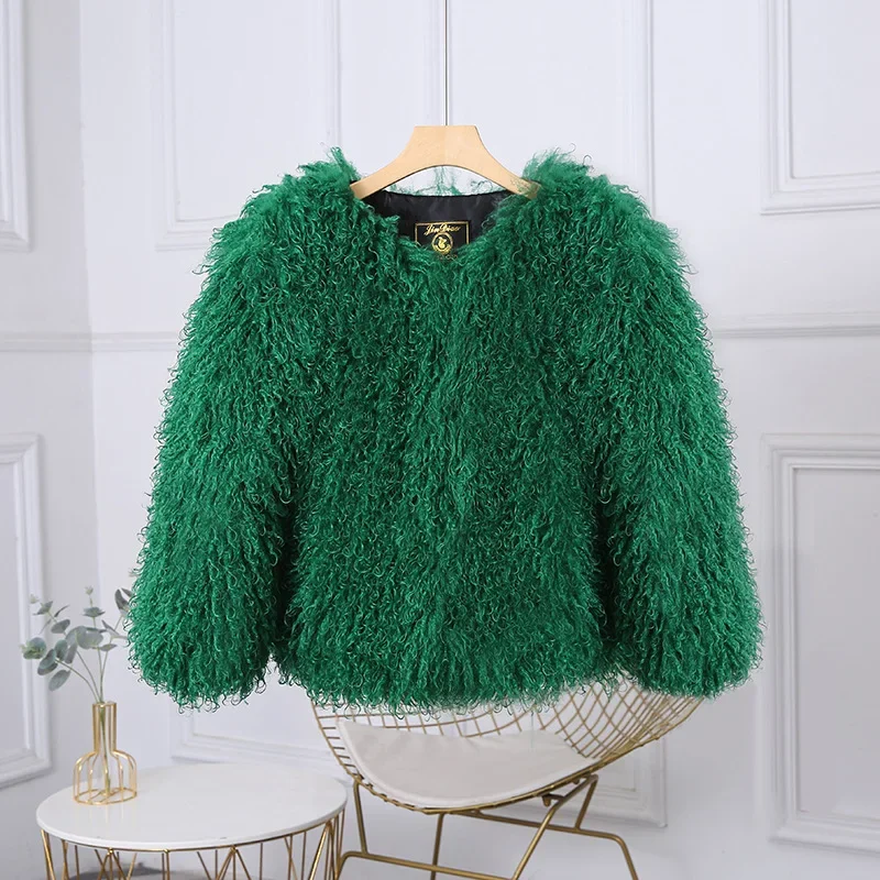 Tossy Female Fluffy Faux Fox Fur Jacket Overcoat Winter Loose Luxury Long Sleeve High Waist Patchwork Coat Women's Outwear 2025