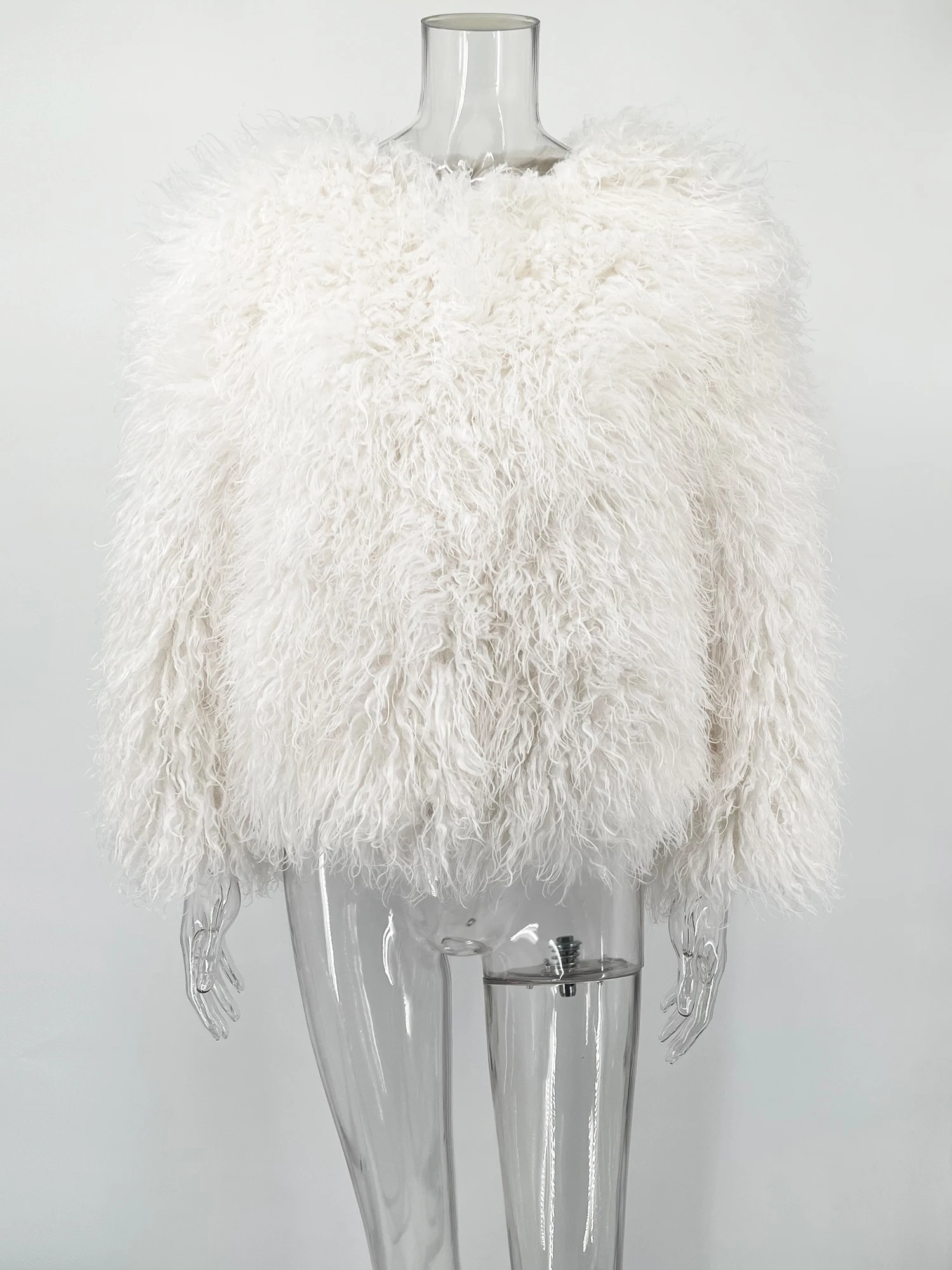 Tossy Female Fluffy Faux Fox Fur Jacket Overcoat Winter Loose Luxury Long Sleeve High Waist Patchwork Coat Women's Outwear 2025