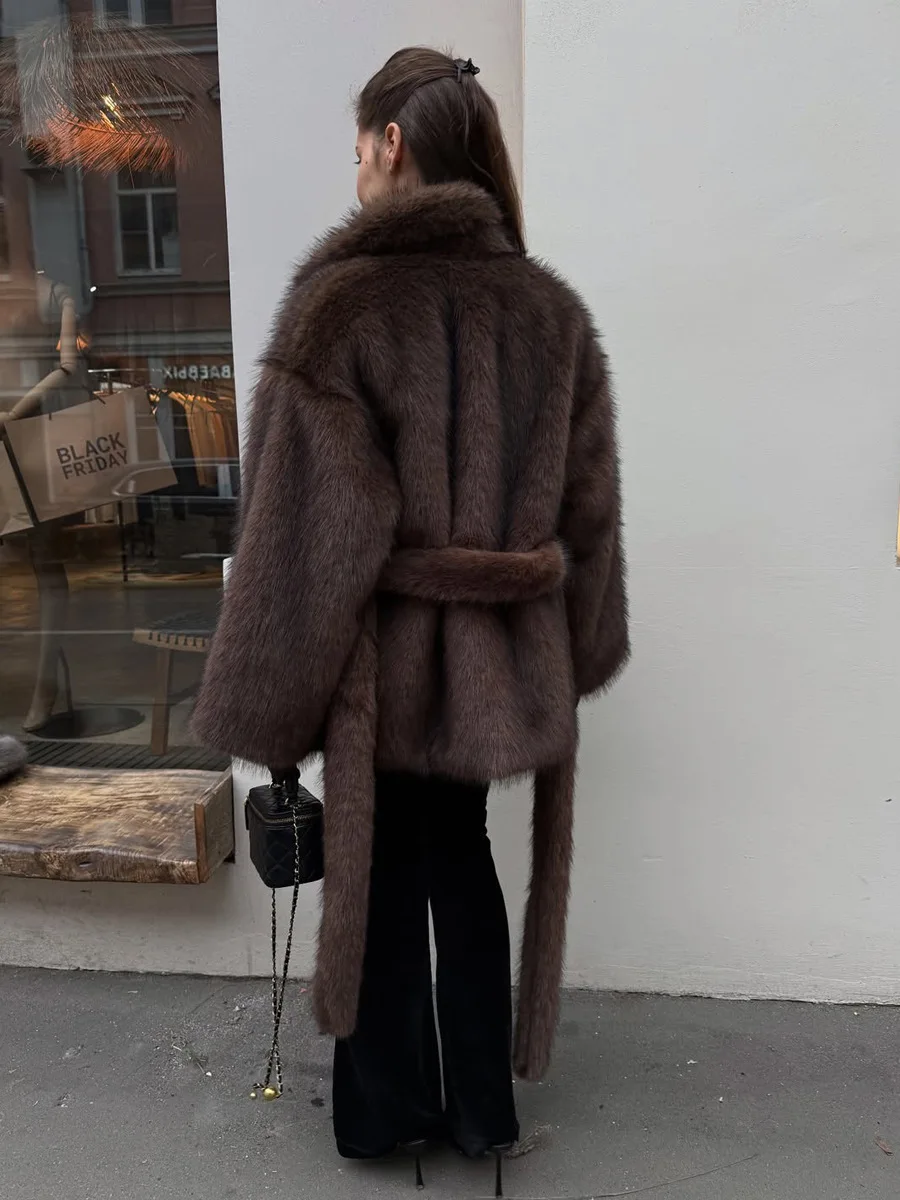 Fur Coat Warm High Quality Temperament Fashion Women Fur & Faux Fur Women 2026 Winter New Casual Long Sleeve Women Fur Coat H848